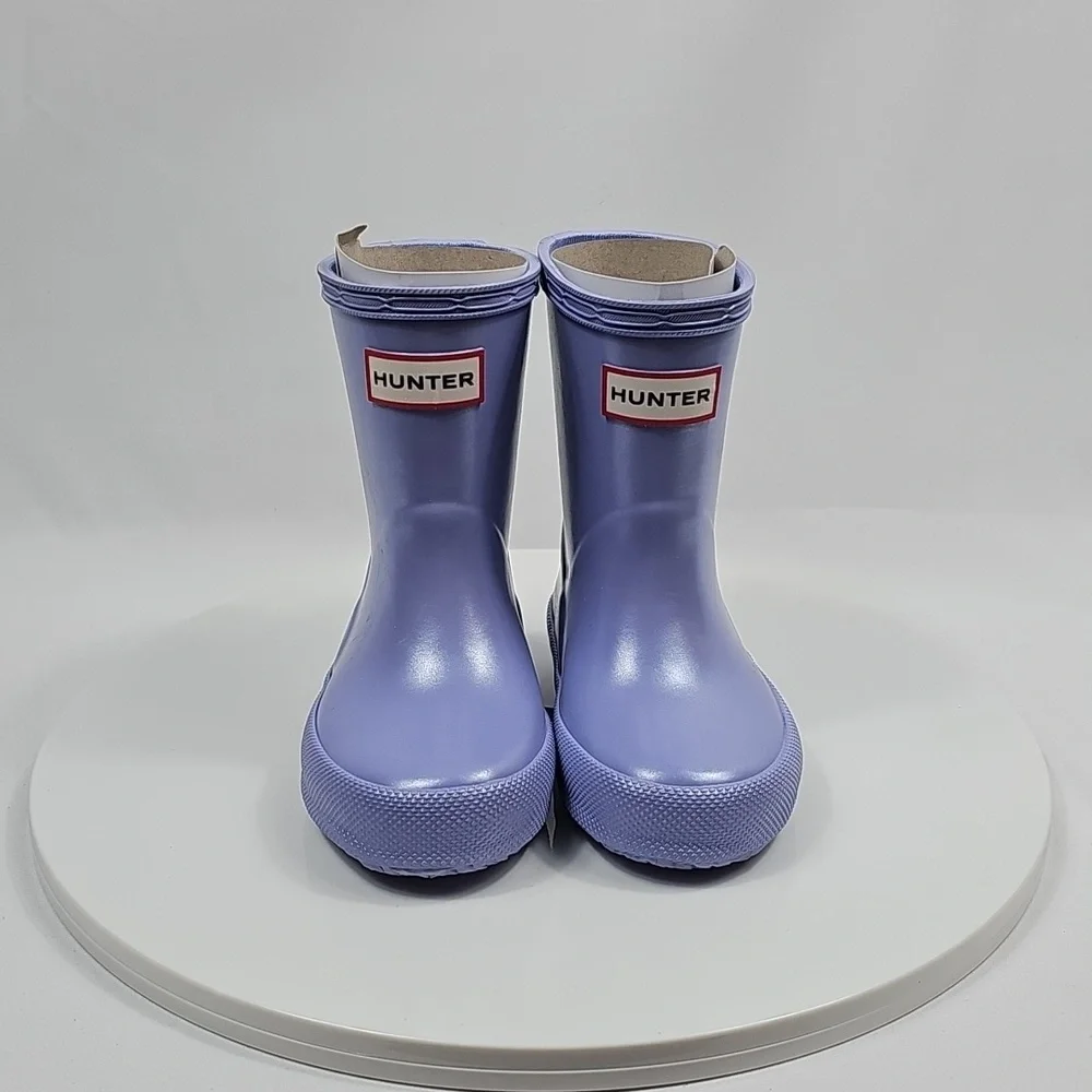 NIB Hunter Toddler First Classic Nebula Rain Boots Iridescent Purple Lavender 5